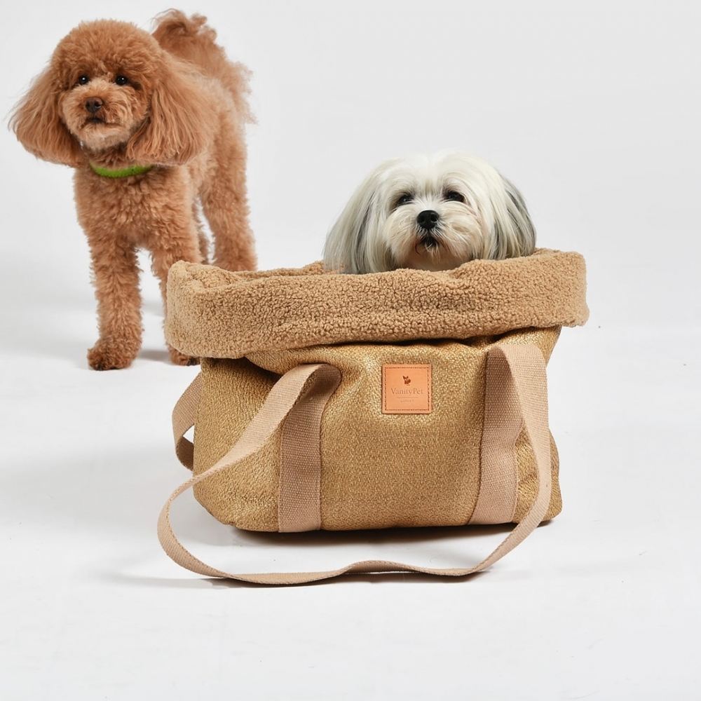 BETOP Fashion Dog Carrier PU Leather Dog Handbag Dog Purse Cat Tote Bag Pet  Cat Dog Hiking Bag, Brown, Large 42*29*18cm : Amazon.in: Pet Supplies